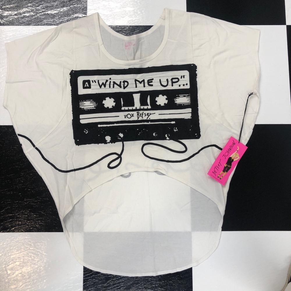 RARE BETSEY JOHNSON WIND ME UP GRAPHIC DOLMAN